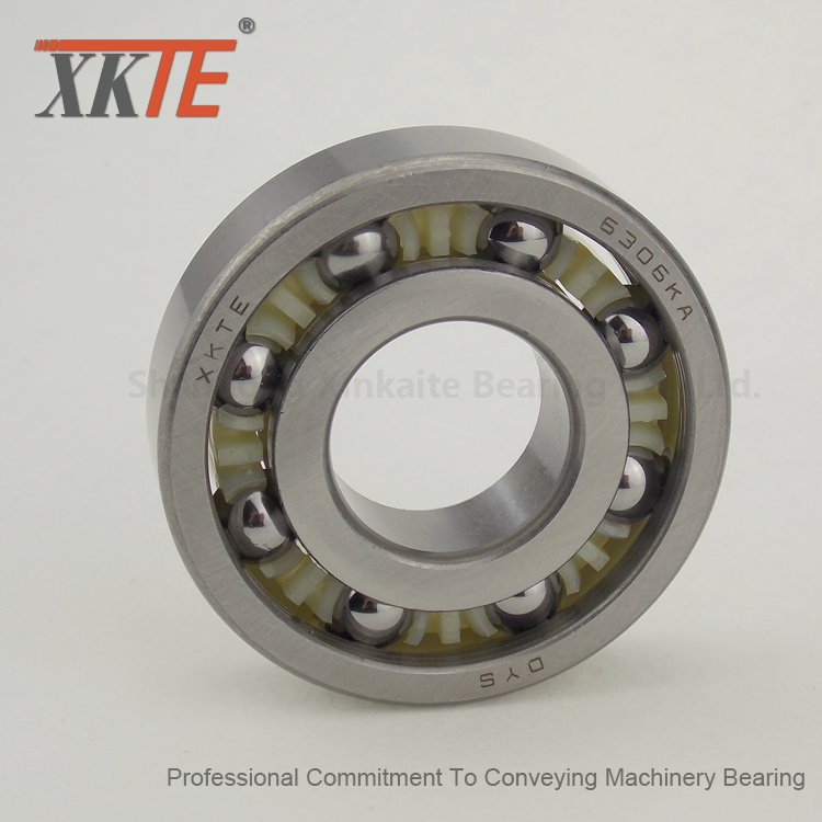 Nylon 6-6 Cage Ball Bearing Untuk Mining Belt Conveyor Idler