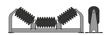 Komponen Besar Menyerahkan Komponen Conveyor Buffer Idler