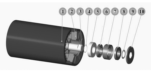 Industri Tambang Batubara TD75 / Dtii Belt Conveyor Roller Parts