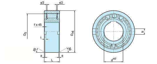 One Way Bearing Drawing